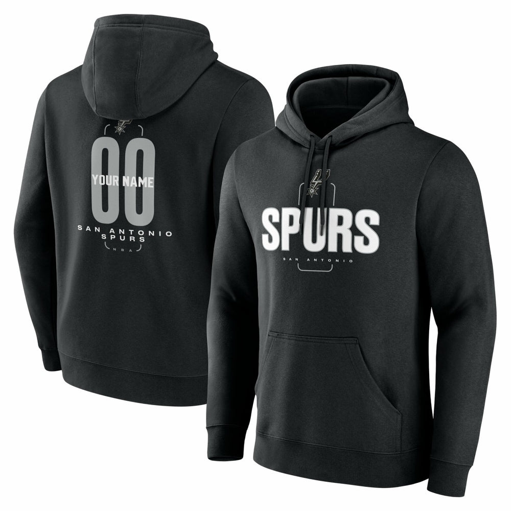 San Antonio Spurs Center Court Name & Number Custom Hoodie - Black outlet