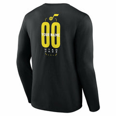Utah Jazz Center Court Name & Number Custom Long Sleeve T-Shirt - Black online