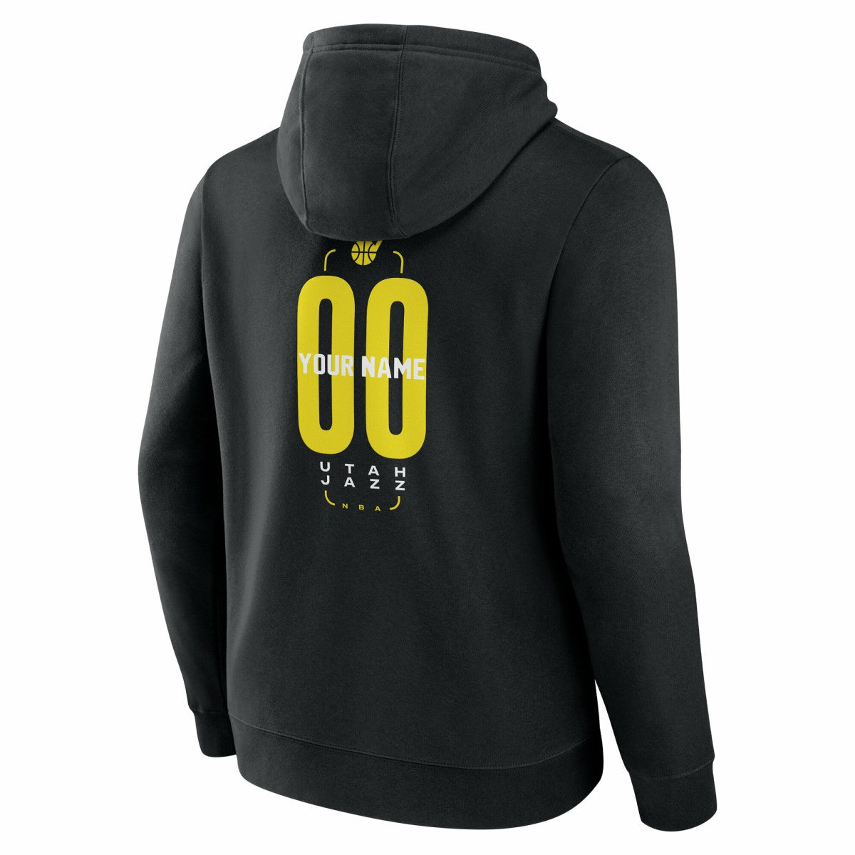 Utah Jazz Center Court Name & Number Custom Hoodie - Black outlet
