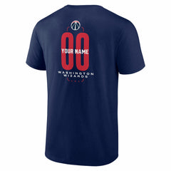 Washington Wizards Center Court Name & Number Custom T-Shirt - Navy on sale