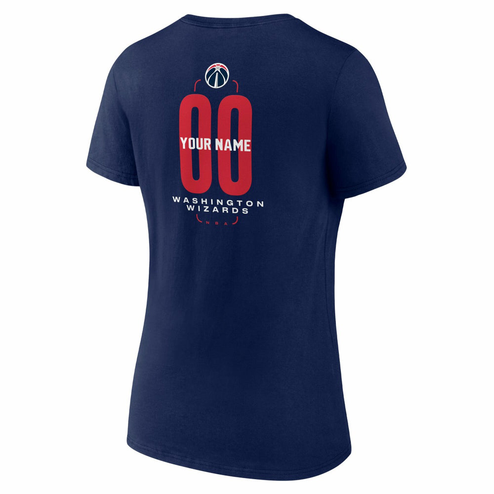 Washington Wizards Women's Center Court Name & Number Custom V-Neck T-Shirt - Navy online