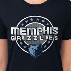Memphis Grizzlies G-III 4Her by Carl Banks Women's Super-Slim Lightweight Pinstripe Circle Graphic T-Shirt - Navy cheap