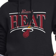 Miami Heat Starter Women's Arch Stripe Fleece Hoodie - Black on sale