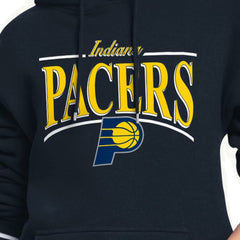 Indiana Pacers Starter Women's Arch Stripe Fleece Hoodie - Navy discount