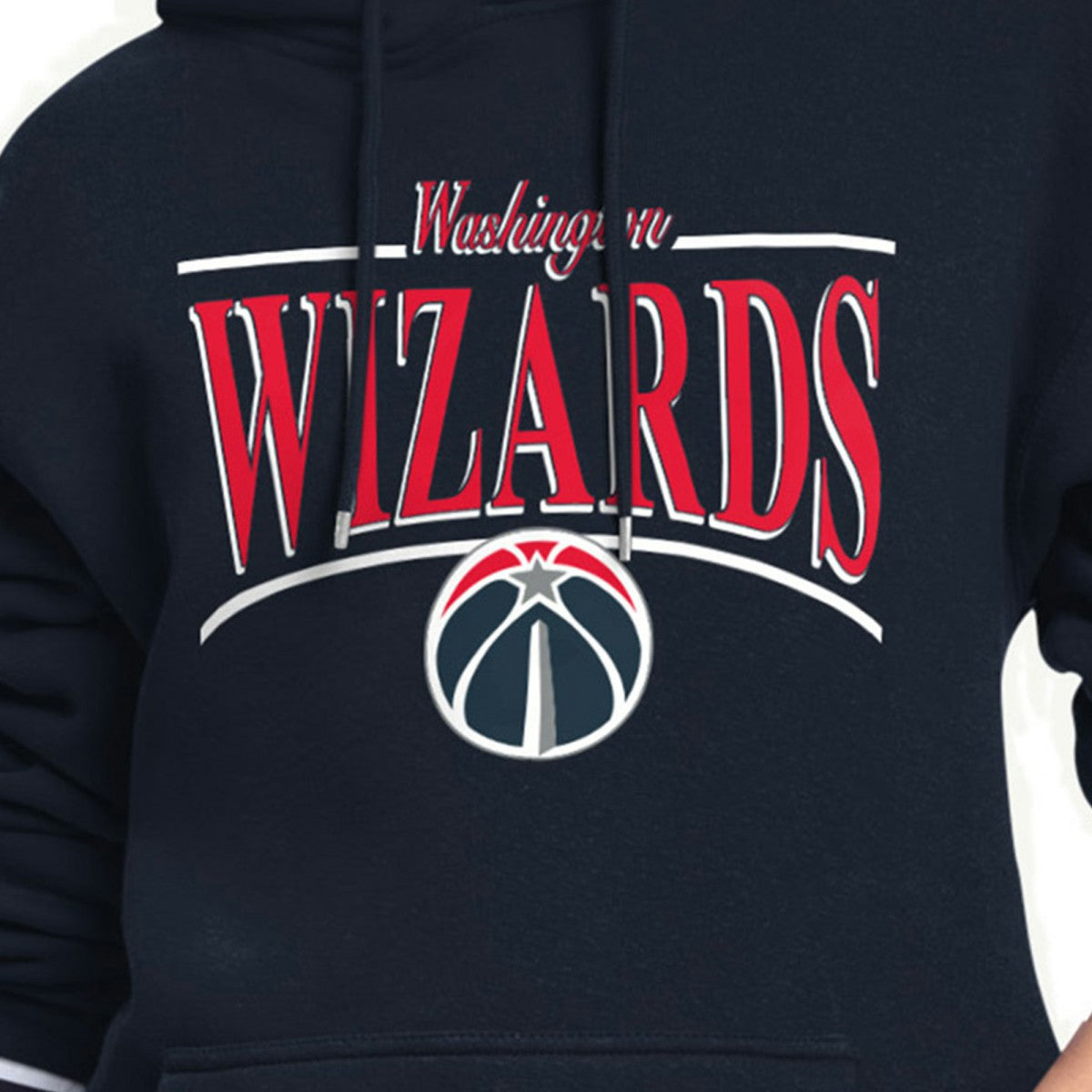 Washington Wizards Starter Women's Arch Stripe Fleece Hoodie - Navy on sale