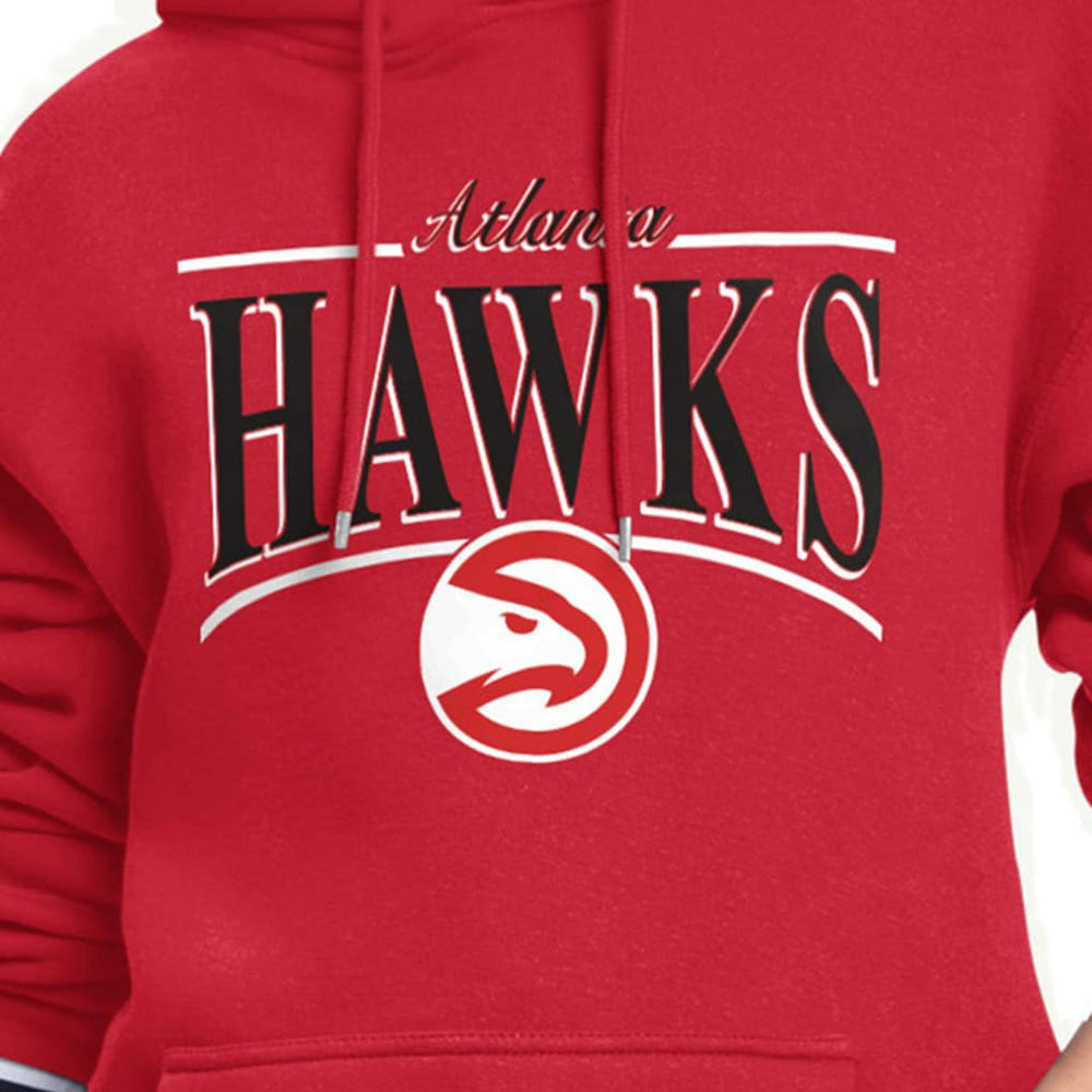 Atlanta Hawks Starter Women's Arch Stripe Fleece Hoodie - Red shop