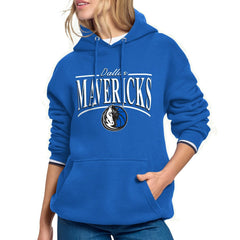 Dallas Mavericks Starter Women's Arch Stripe Fleece Hoodie sale - Blue for sale