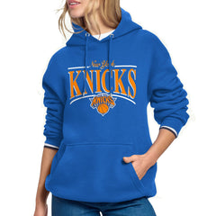 New York Knicks Starter Women's Arch Stripe Fleece Hoodie - Blue cheap