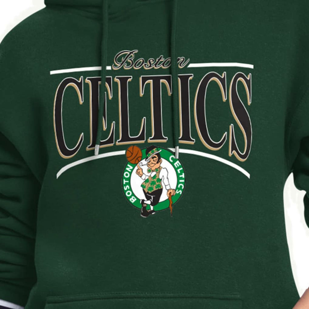 Boston Celtics Starter Women's Arch Stripe Fleece Hoodie - Kelly Green sale