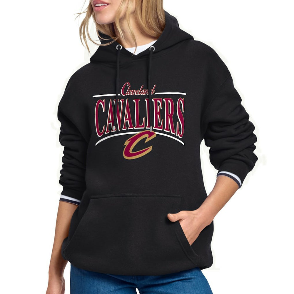 Cleveland Cavaliers Starter Women's Arch Stripe Fleece Hoodie sale - Black on sale