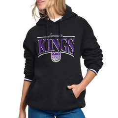 Sacramento Kings Starter Women's Arch Stripe Fleece Hoodie - Black cheap