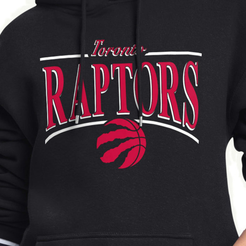 Toronto Raptors Starter Women's Arch Stripe Fleece Hoodie - Black shop