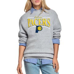 Indiana Pacers Starter Women's Arch Stripe Fleece Crewneck Sweatshirt - Gray sale