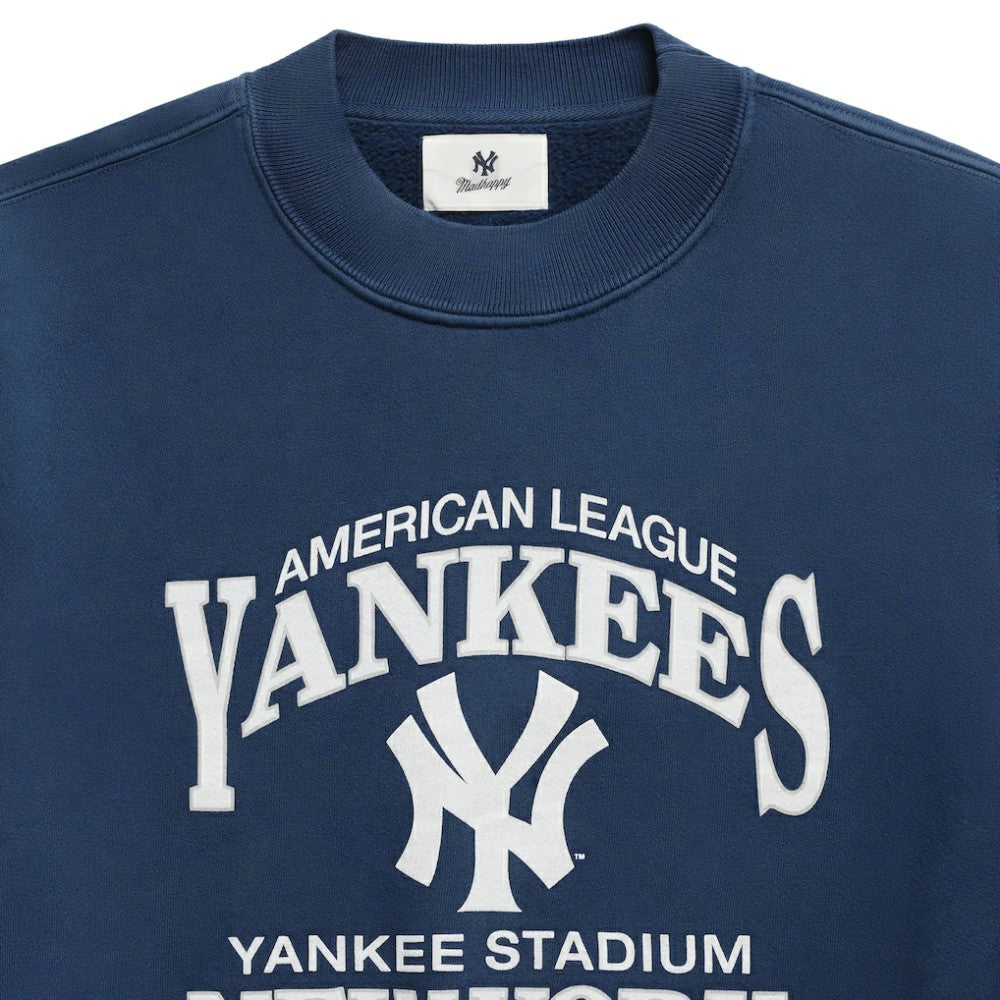 New York Yankees Madhappy Unisex High Rib Sweatshirt - Blue