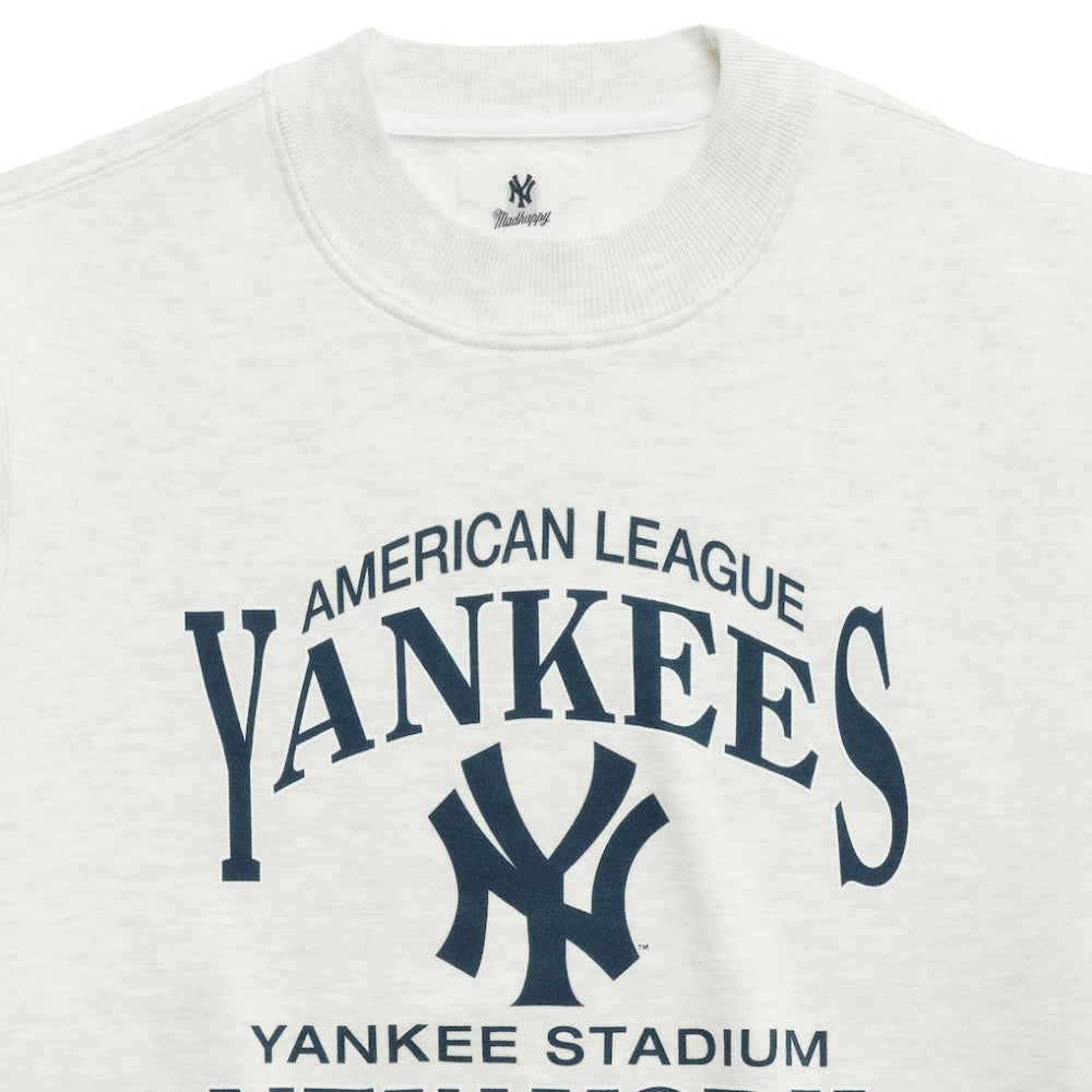 New York Yankees Madhappy Unisex High Rib Sweatshirt - Heather Gray