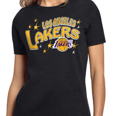 Los Angeles Lakers Starter Women's Fireworks T-Shirt - Black cheap