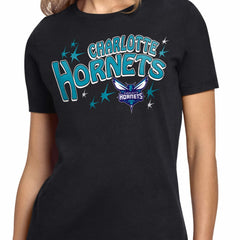 Charlotte Hornets Starter Women's Fireworks T-Shirt - Black for sale
