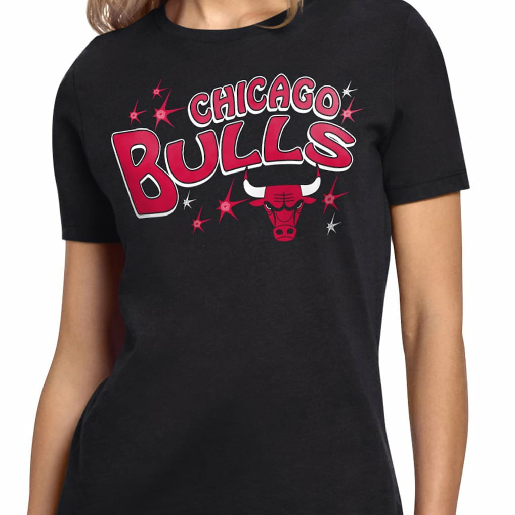 Chicago Bulls Starter Women's Fireworks T-Shirt sale - Black outlet