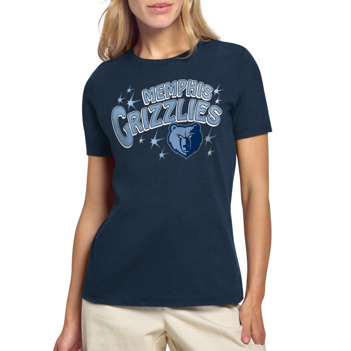 Memphis Grizzlies Starter Women's Fireworks T-Shirt - Navy shop