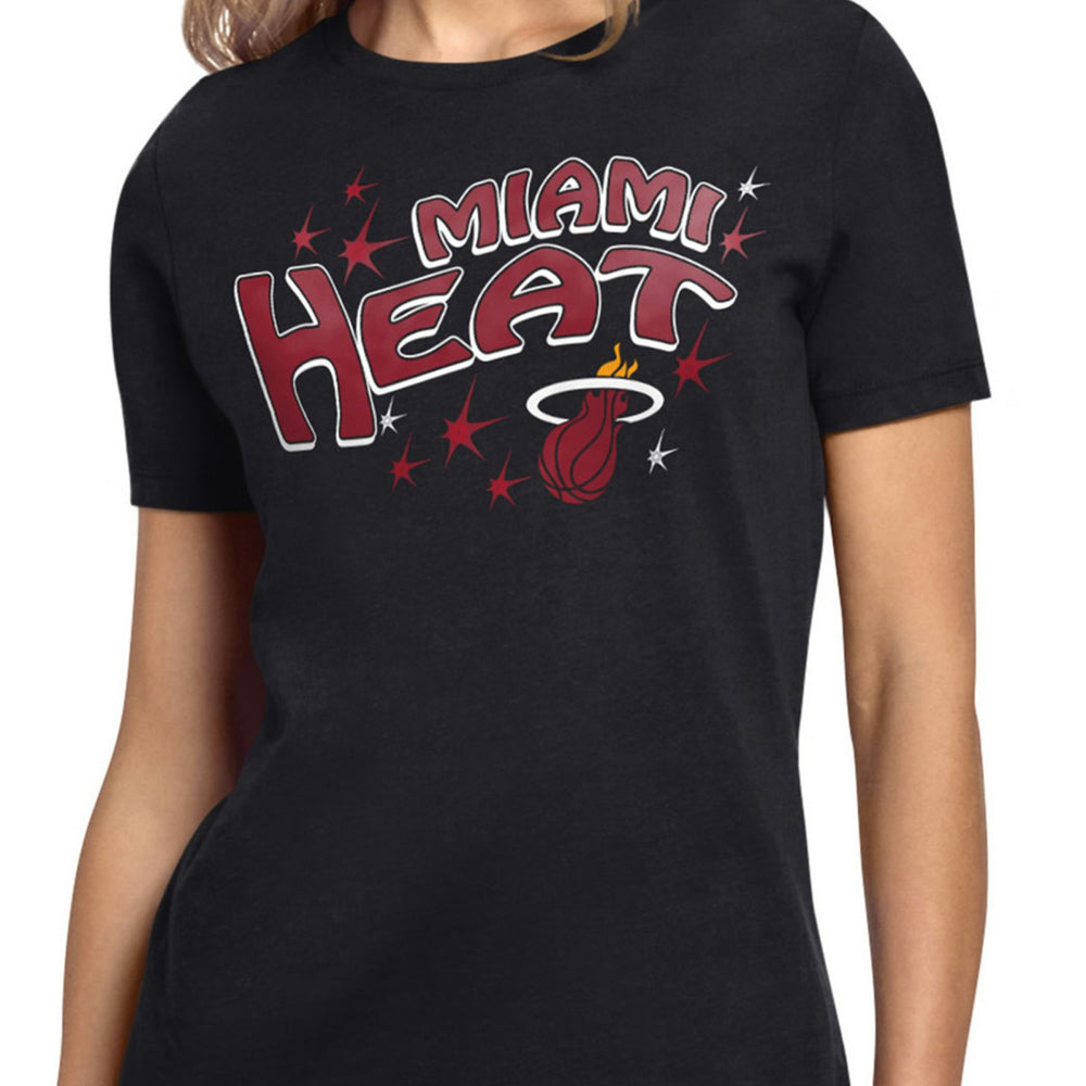 Miami Heat Starter Women's Fireworks T-Shirt - Black on sale