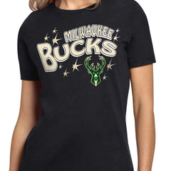 Milwaukee Bucks Starter Women's Fireworks T-Shirt - Black shop