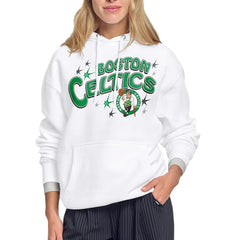 Boston Celtics Starter Women's Fireworks Fleece Hoodie - White outlet