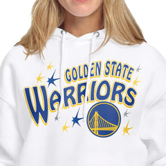 Golden State Warriors Starter Women's Fireworks Fleece Hoodie sale - White sale