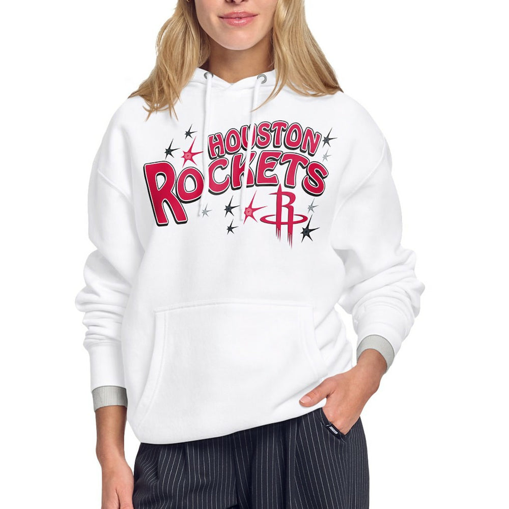 Houston Rockets Starter Women's Fireworks Fleece Hoodie sale - White shop