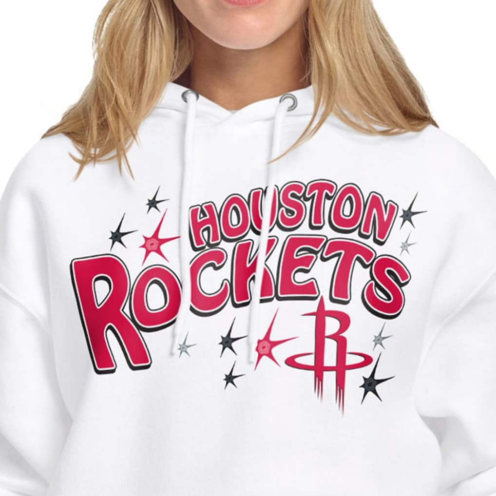 Houston Rockets Starter Women's Fireworks Fleece Hoodie sale - White shop