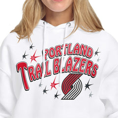 Portland Trail Blazers Starter Women's Fireworks Fleece Hoodie - White shop