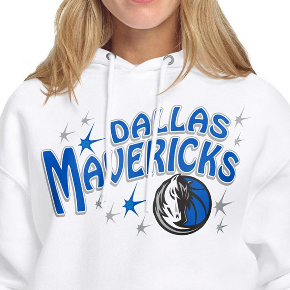 Dallas Mavericks Starter Women's Fireworks Fleece Hoodie sale - White cheap