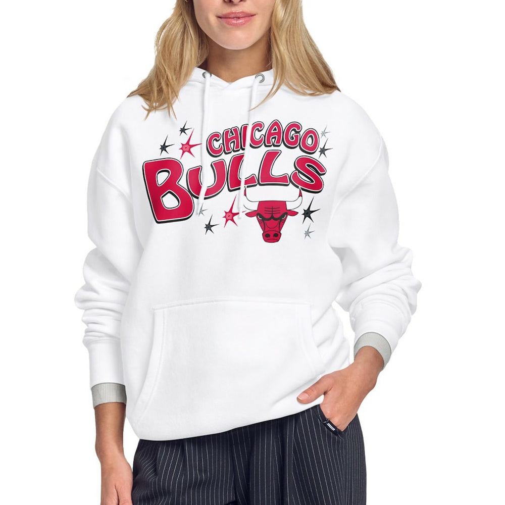 Chicago Bulls Starter Women's Fireworks Fleece Hoodie - White discount