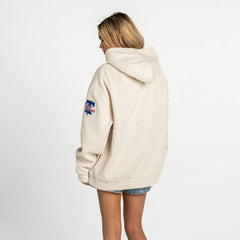 Philadelphia Phillies The Wild Collective Women's Oversized Cord Hoodie - Cream