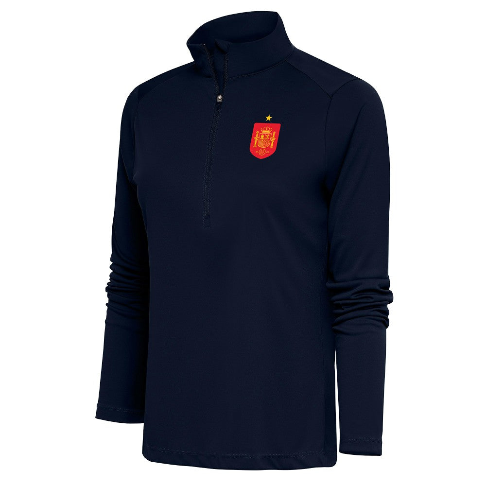 Spain National Team Antigua Women's Statement Half-Zip Pullover - Navy on sale