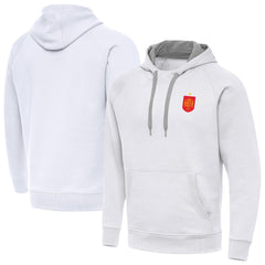 Spain National Team Antigua Takeover Fleece Raglan Hoodie - White cheap