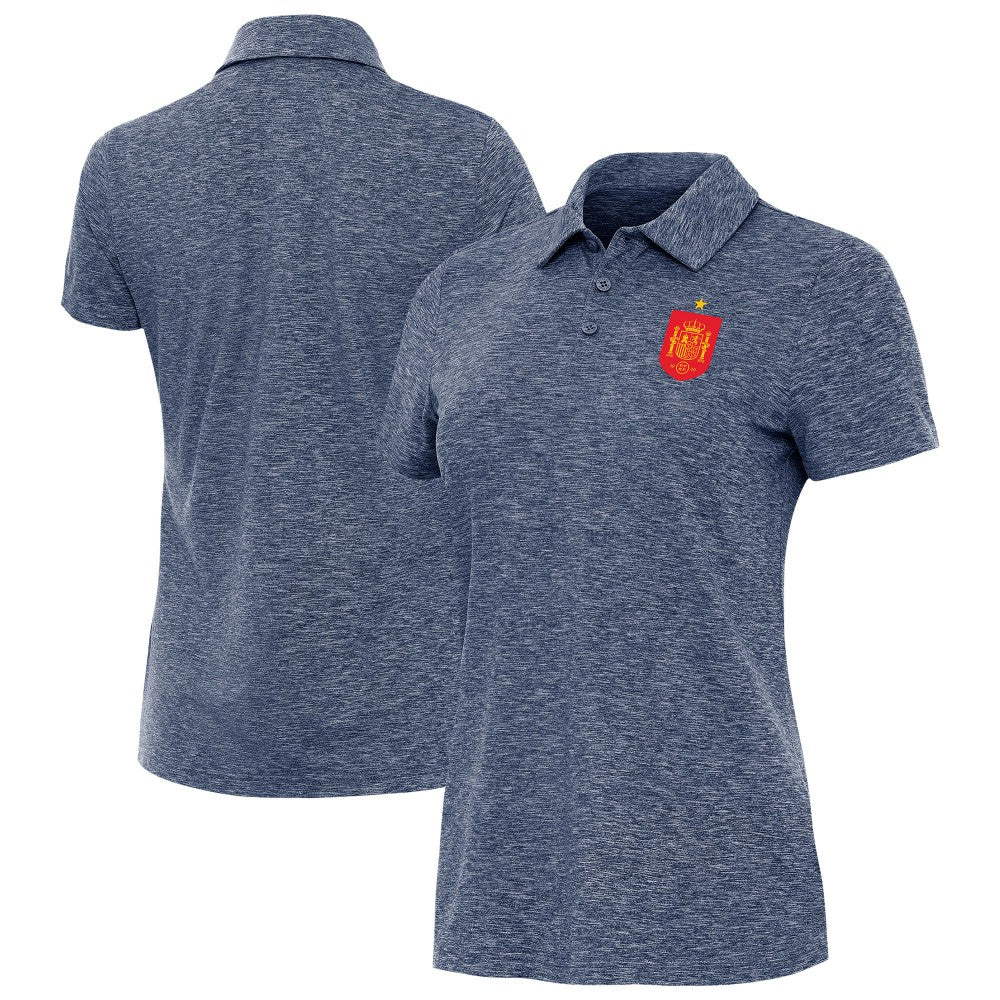 Spain National Team Antigua Women's Triple Shot Polo - Heather Navy outlet