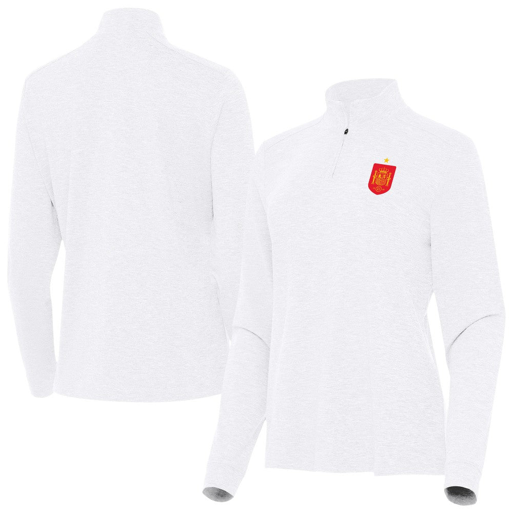 Spain National Team Antigua Women's Quarter-Zip Pullover - White online