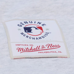 Atlanta Braves Women's Script Cropped Boxy T-Shirt - Heather Gray | Mitchell & Ness