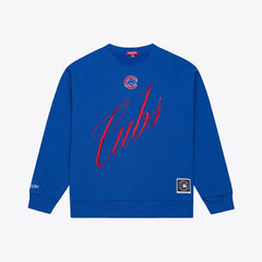 Chicago Cubs Women's Script Sweatshirt - Royal | Mitchell & Ness