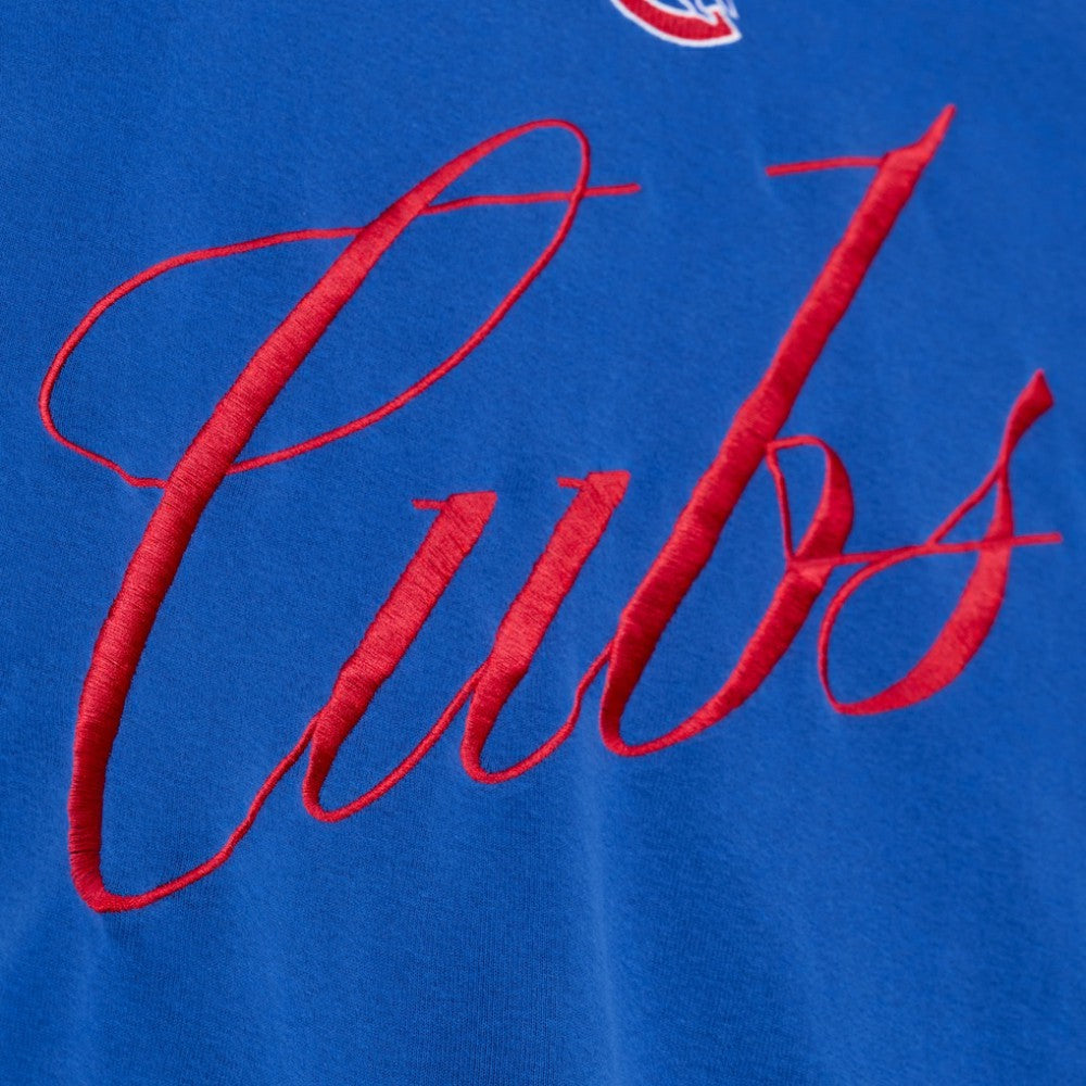 Chicago Cubs Women's Script Sweatshirt - Royal | Mitchell & Ness