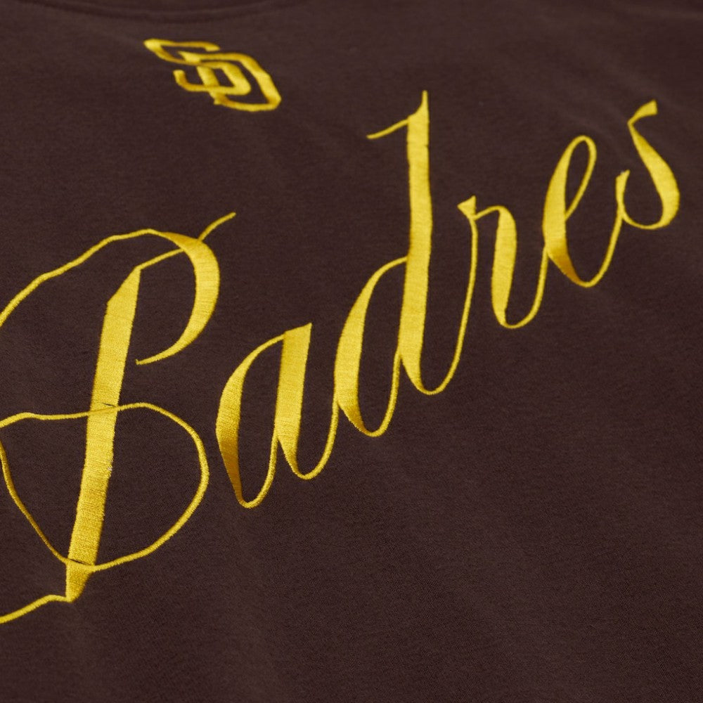 San Diego Padres Women's Script Sweatshirt - Brown | Mitchell & Ness