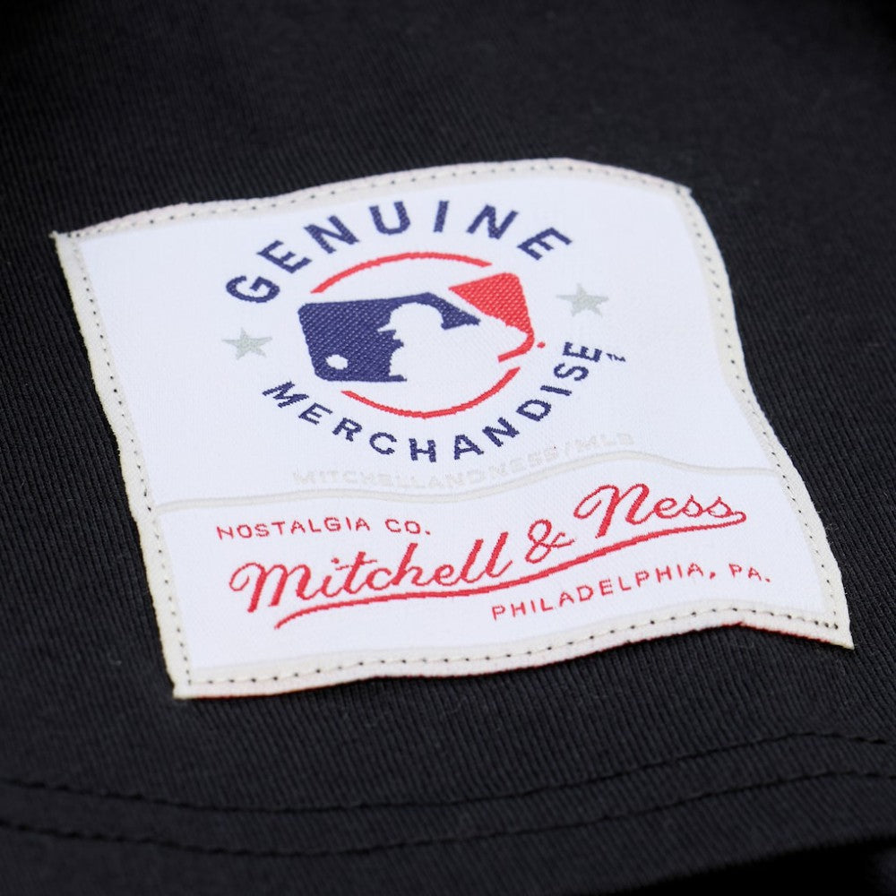 San Francisco Giants Women's Pep Rally Cropped Boxy T-Shirt - Black | Mitchell & Ness