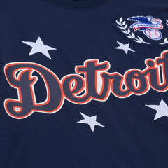 Detroit Tigers Women's Pep Rally Cropped Boxy T-Shirt - Navy | Mitchell & Ness