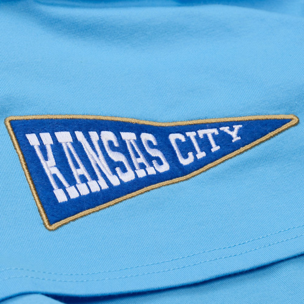 Kansas City Royals Women's Pep Rally Cropped Boxy T-Shirt - Light Blue | Mitchell & Ness