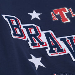 Atlanta Braves Women's Pep Rally Sweatshirt - Navy | Mitchell & Ness