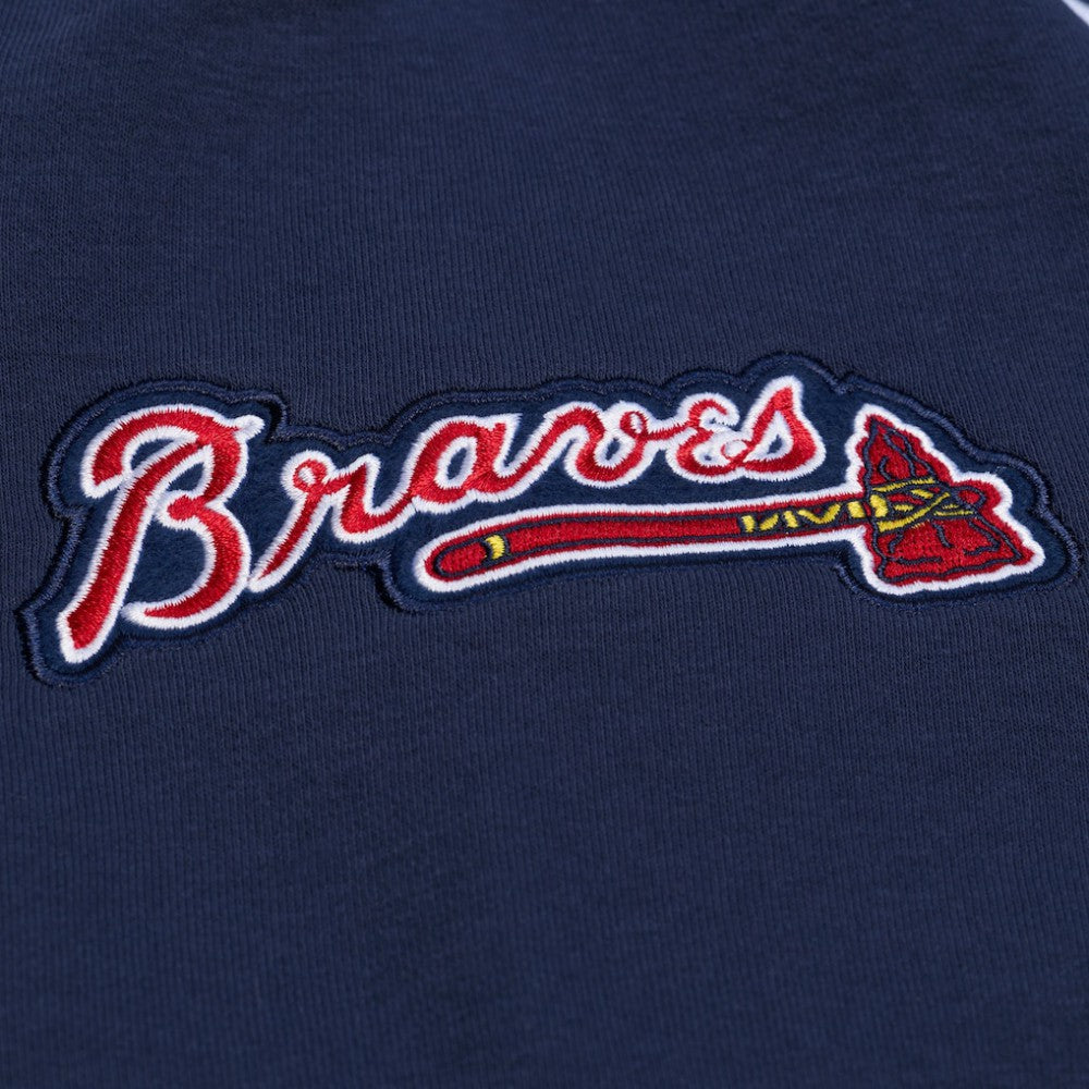 Atlanta Braves Women's Pep Rally Sweatshirt - Navy | Mitchell & Ness