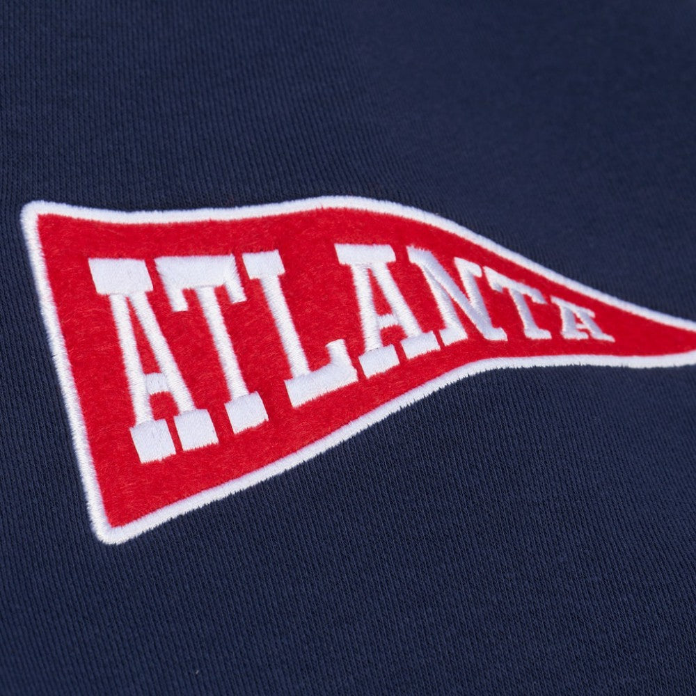 Atlanta Braves Women's Pep Rally Sweatshirt - Navy | Mitchell & Ness