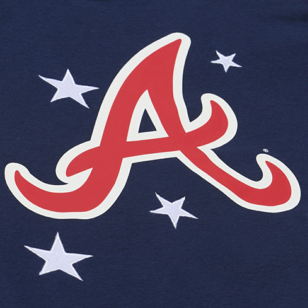 Atlanta Braves Women's Pep Rally Sweatshirt - Navy | Mitchell & Ness