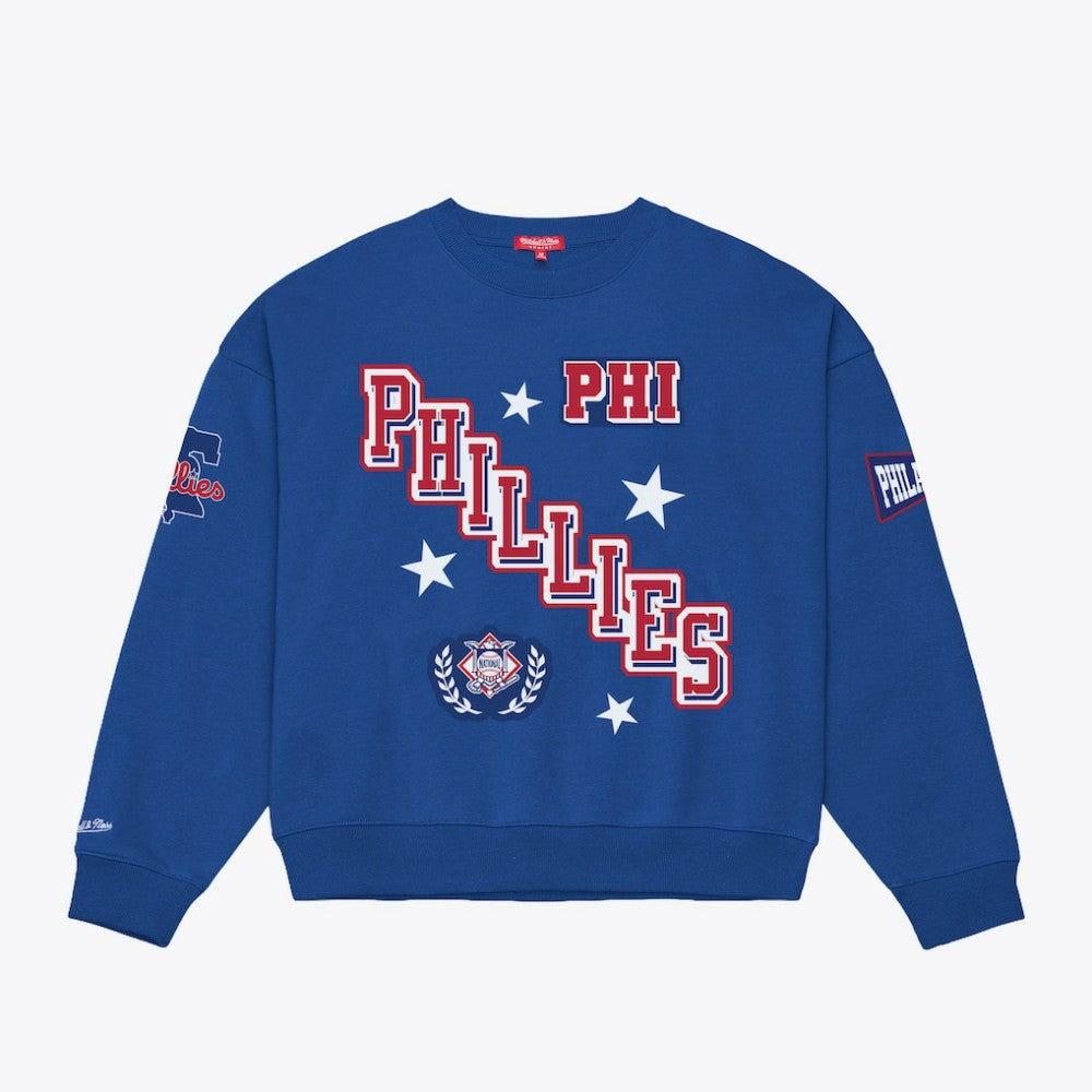 Philadelphia Phillies Women's Pep Rally Sweatshirt - Royal | Mitchell & Ness