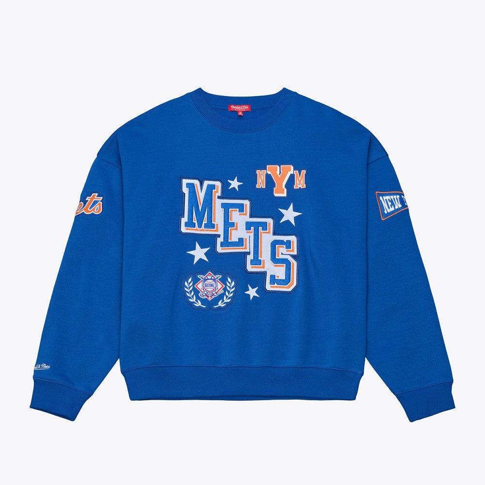New York Mets Women's Pep Rally Sweatshirt - Royal | Mitchell & Ness